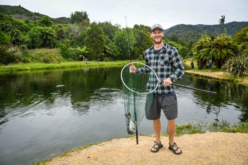 Anatoki salmon fishing cafe New Zealand foods 