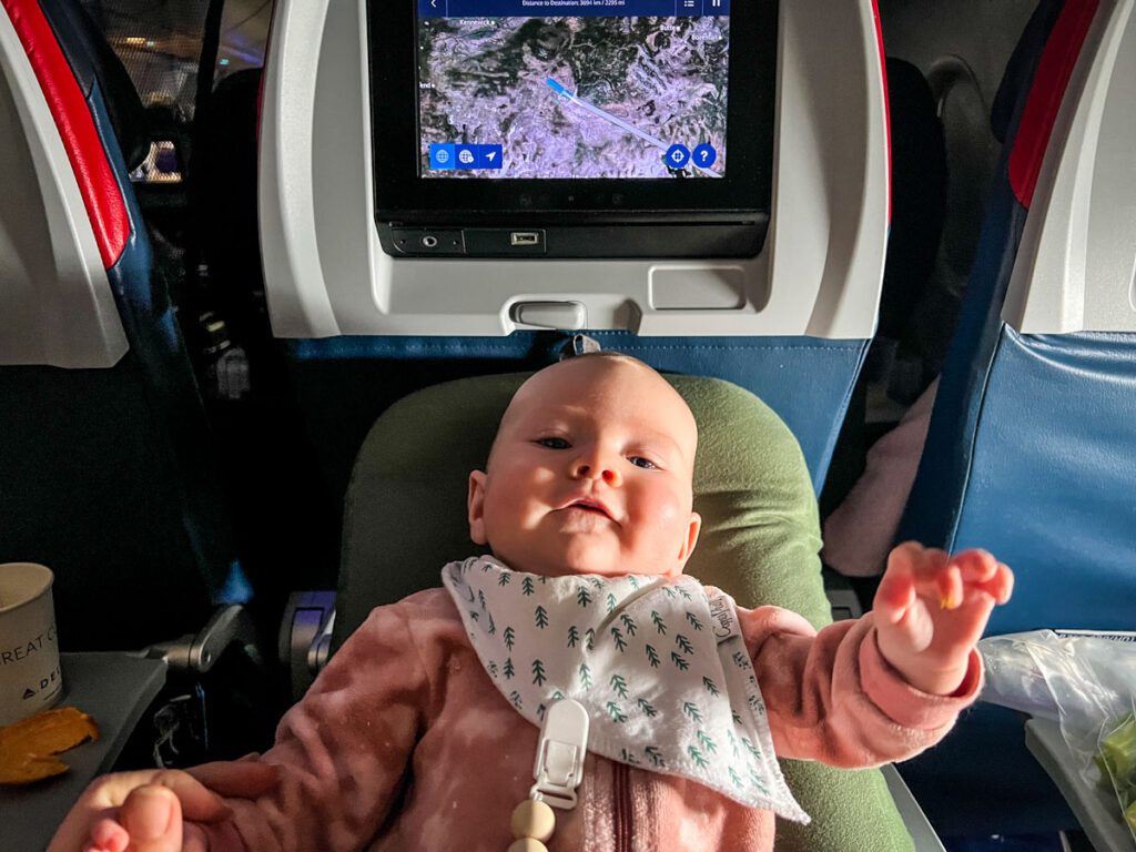 Baby on airplane