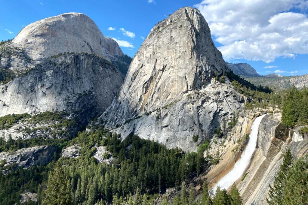 Nevada Fall, Liberty Cap, and Half Dome from JMT Yosemite (Paul Fuchs)