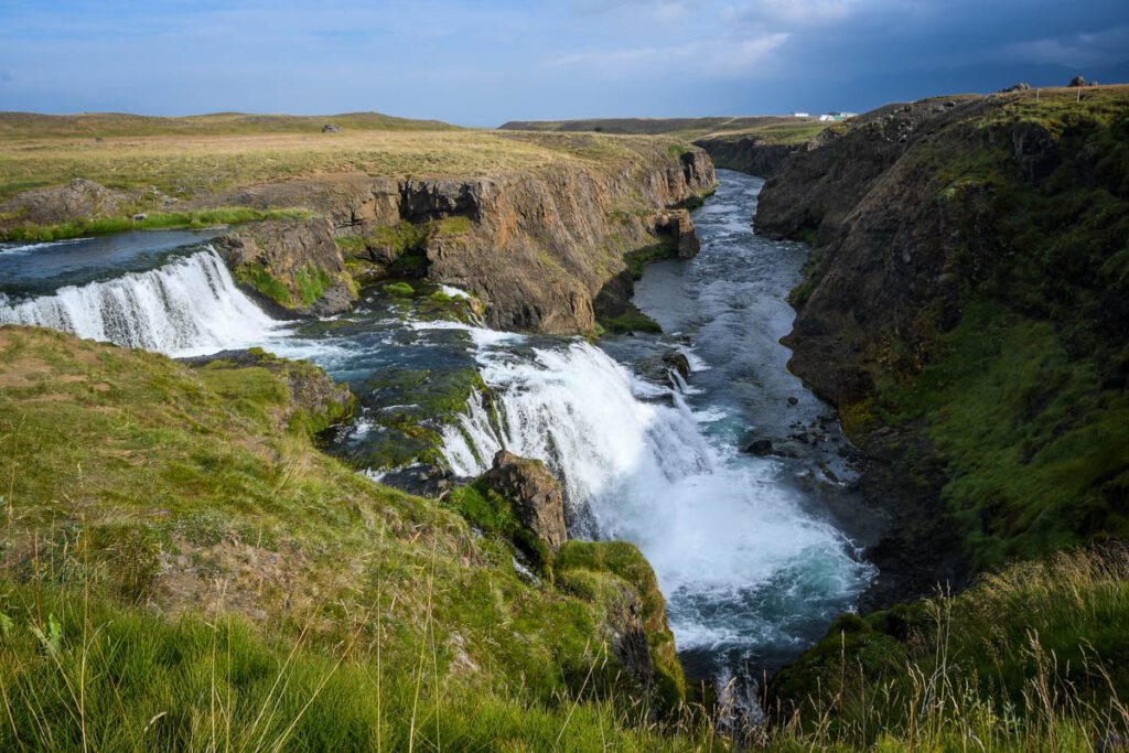 Reykjafoss waterfall Iceland