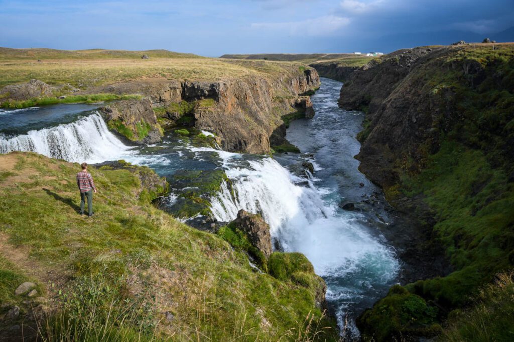 Reykjafoss waterfall Iceland