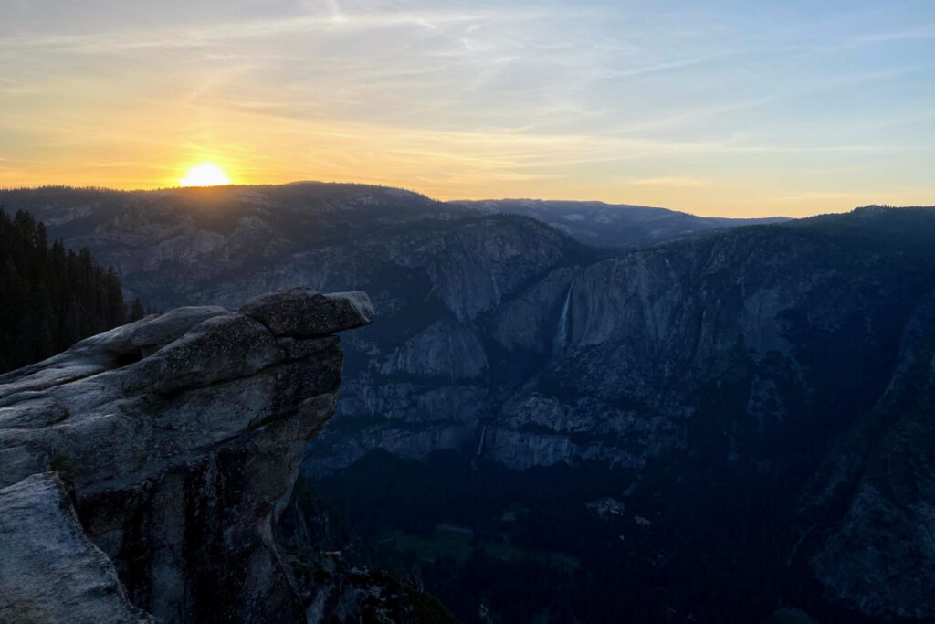 Yosemite Falls from Glacier Point at sunset (Paul Fuchs)