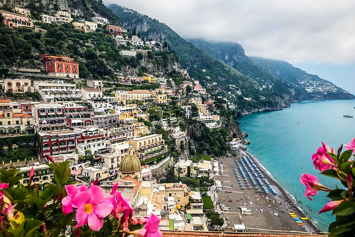 Positano Italy Travel Photograph Stairs Staircase Mountains Cliffs