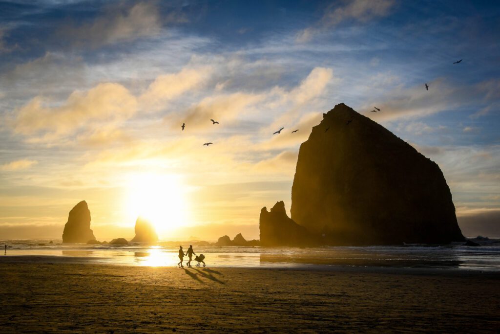 Cannon Beach Oregon with a stroller tips for traveling with a baby