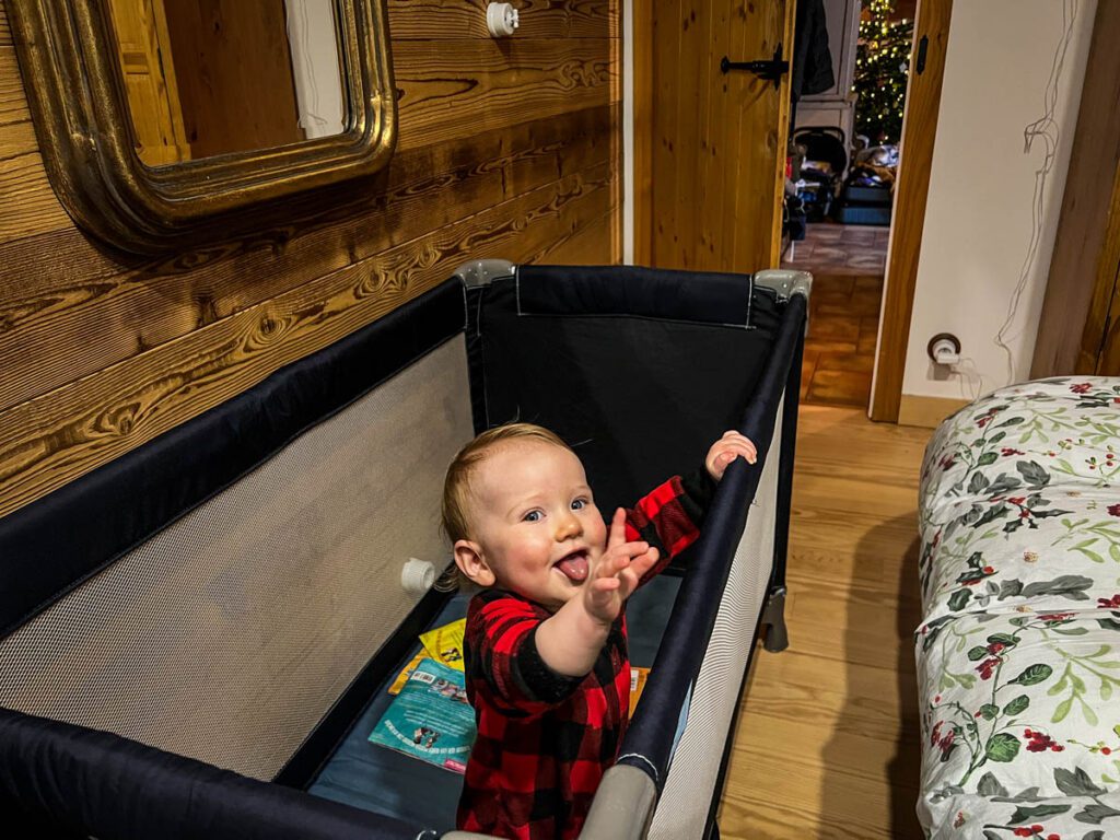 Airbnb pack 'n play travel with a baby tips