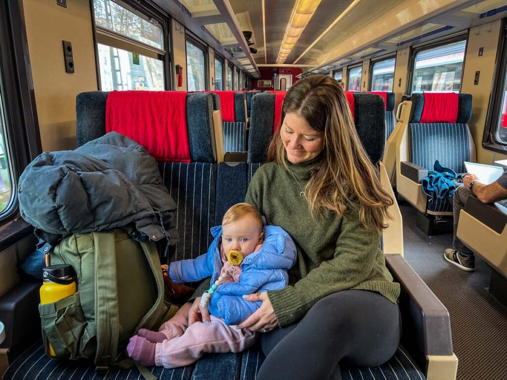 Train travel with a baby