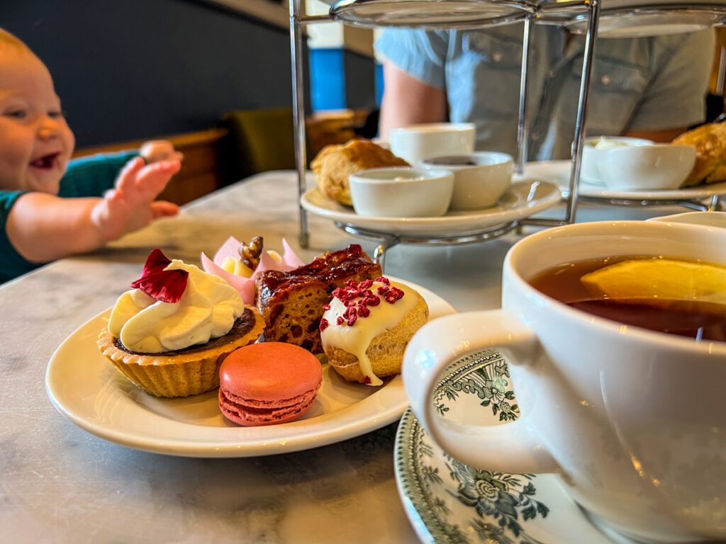 Afternoon tea with a baby Edinburgh