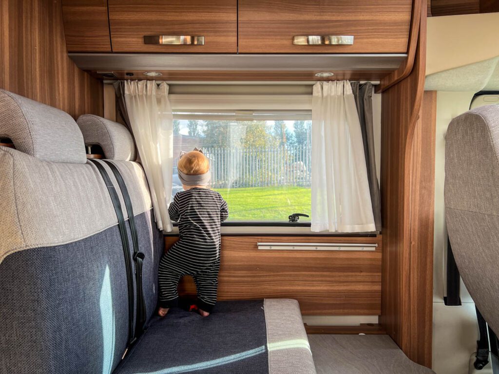 Scotland campervan rental with a baby