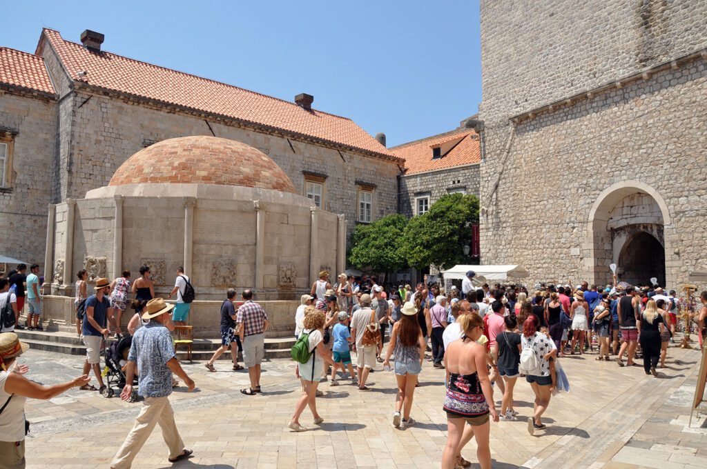 Tourist crowds Dubrovnik Croatia