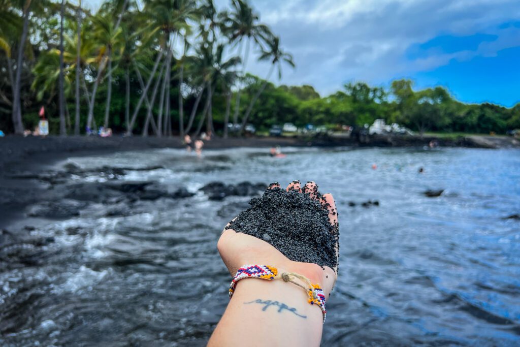 Punalu'u Black Sand Beach Big Island Hawaii