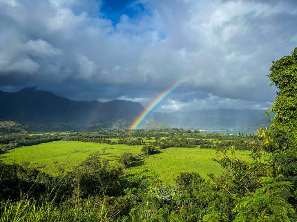 Hanalei Kauai North Shore rainbow