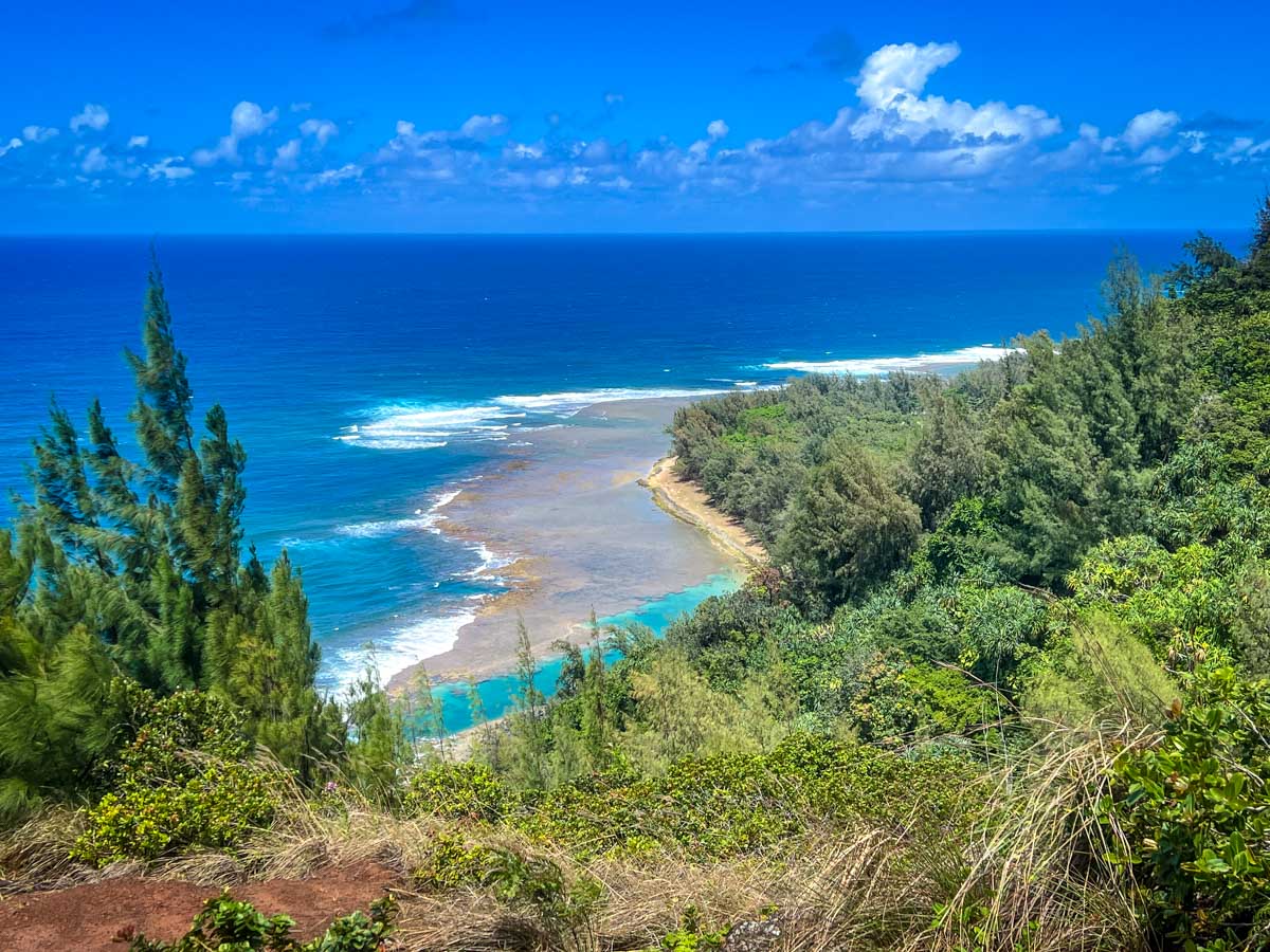 Tunnels Beach view from Kalalau Trail