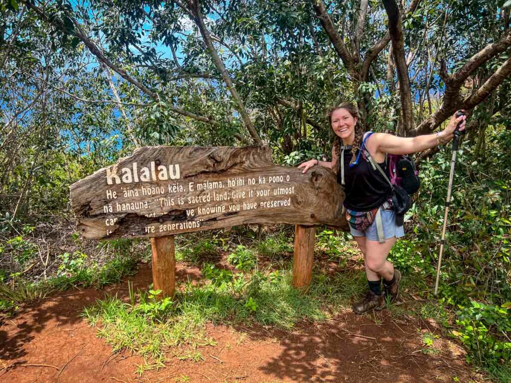Kalalau Trail sign Kauai