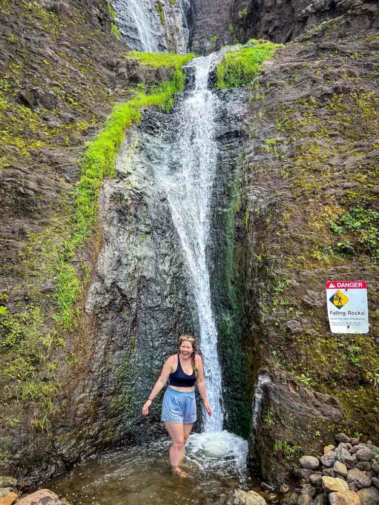 Kalalau Beach Waterfall