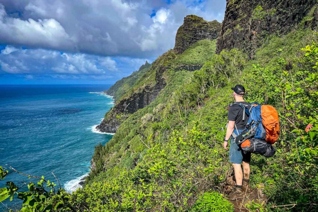 Na Pali Coast Hiking Kalalau Trail Kauai Hawaii