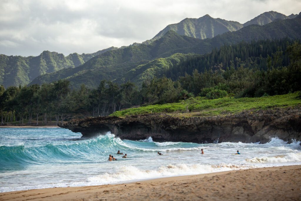 Oahu North Shore Hawaii beach surfers_STOCK-U (Luke McKeown)