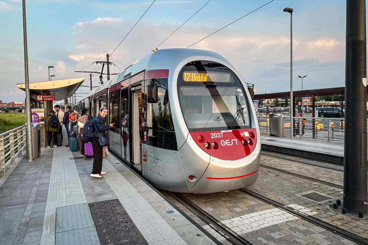 Airport tram Florence Italy