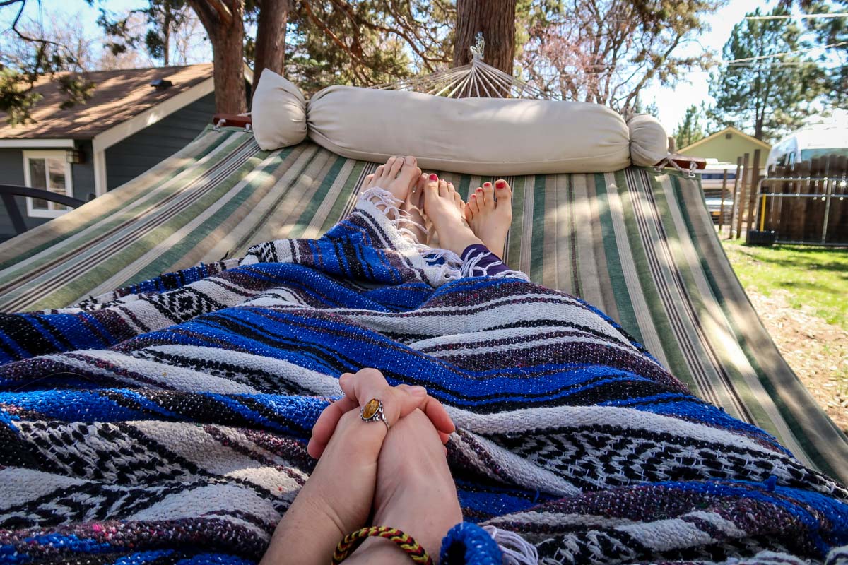 Hammock holding hands