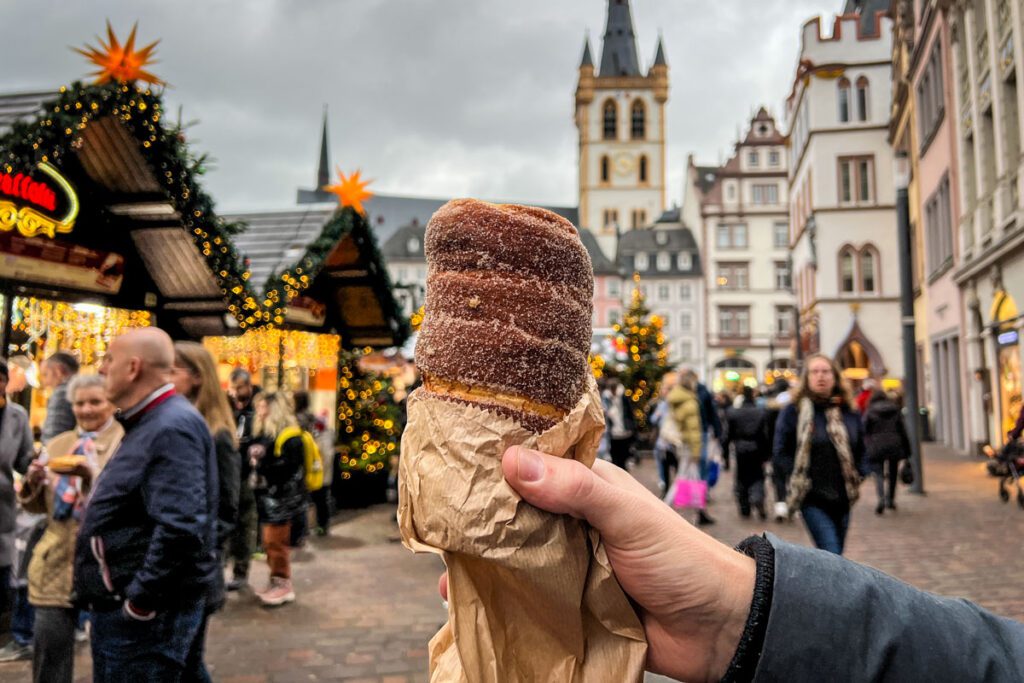 Chimney cake Trier Germany Christmas market