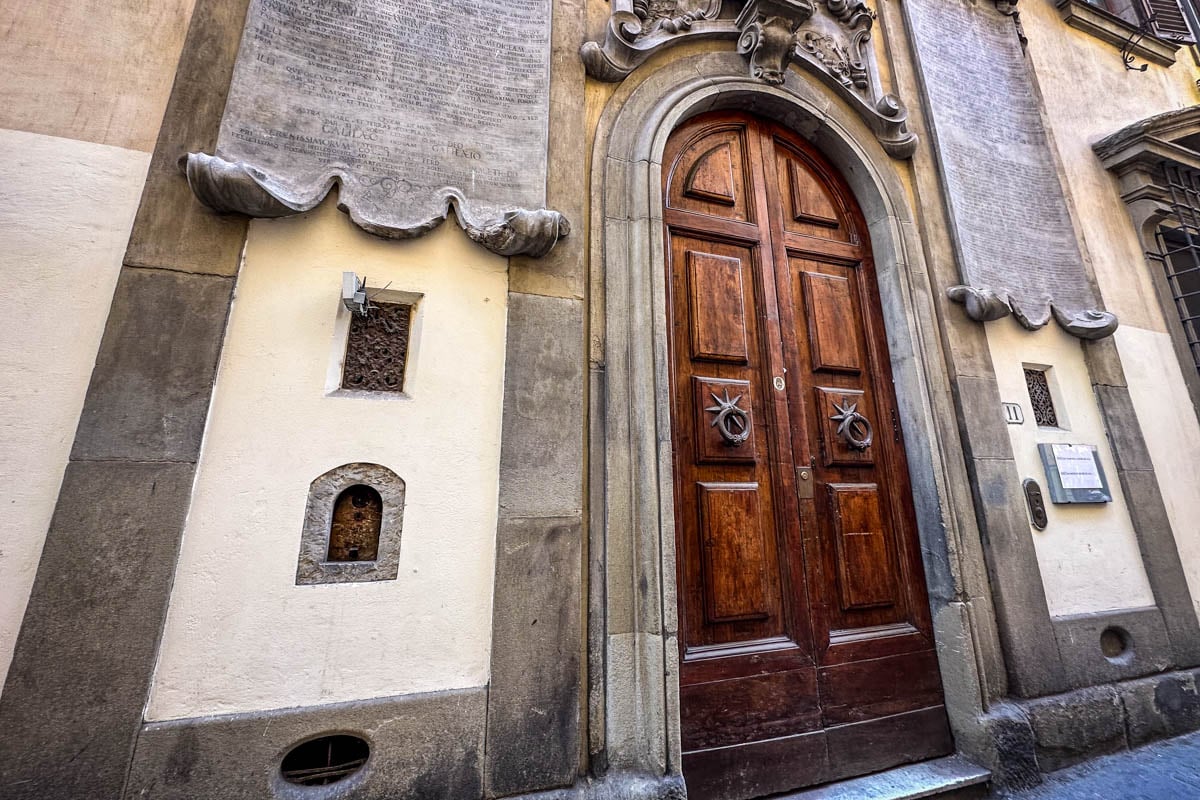 ancient wine door Florence Italy