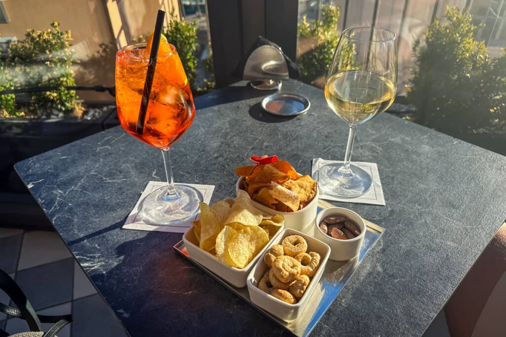 Aperitivo at Oro Bistrot Rome Italy