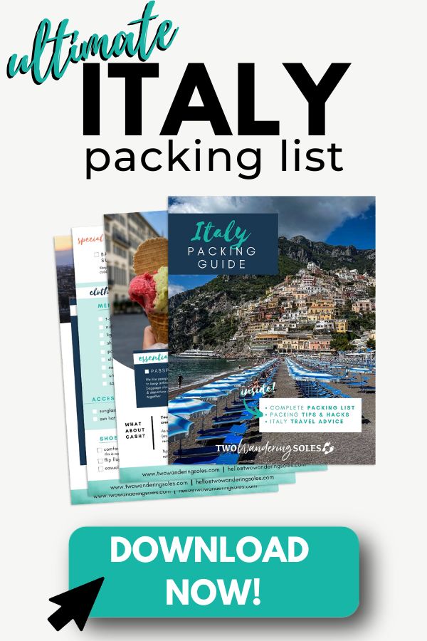 Italy Packing List Mobile Banner