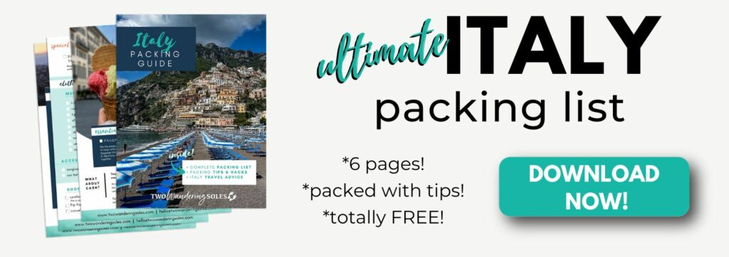 Italy Packing List Opt In Banner