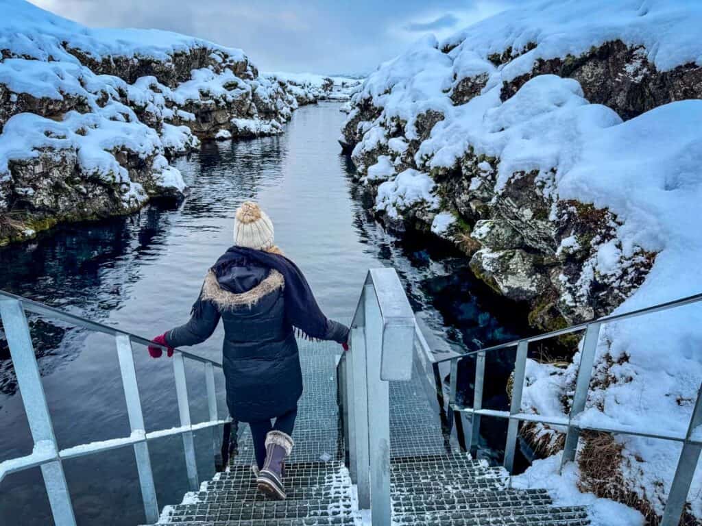 Silfra Fissure Iceland in winter