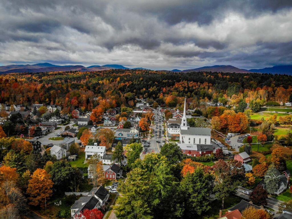 Stowe, Vermont fall foliage