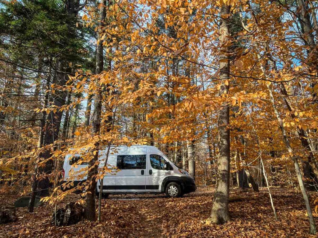 New England Fall Foliage Road Trip Map campground
