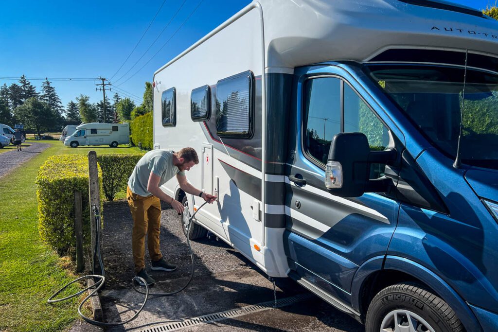 Water fill Ireland campervan