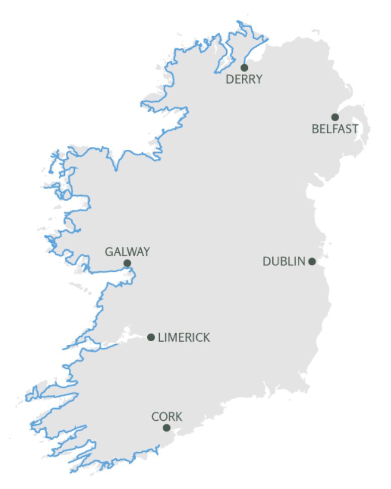 Wild Atlantic Way map