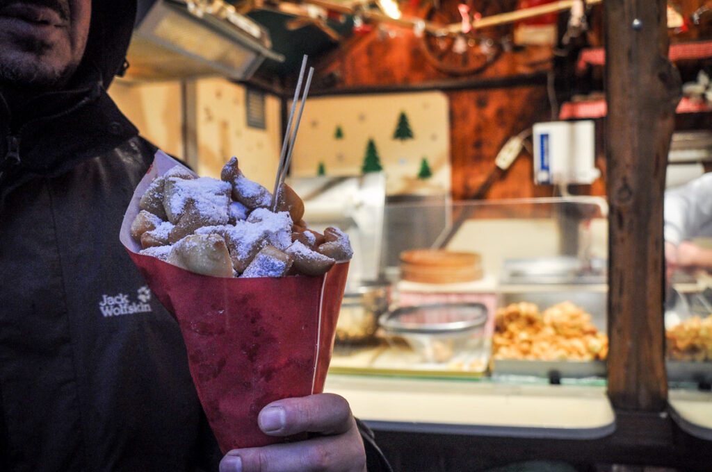 Schmalzkuchen German doughnuts Christmas market foods