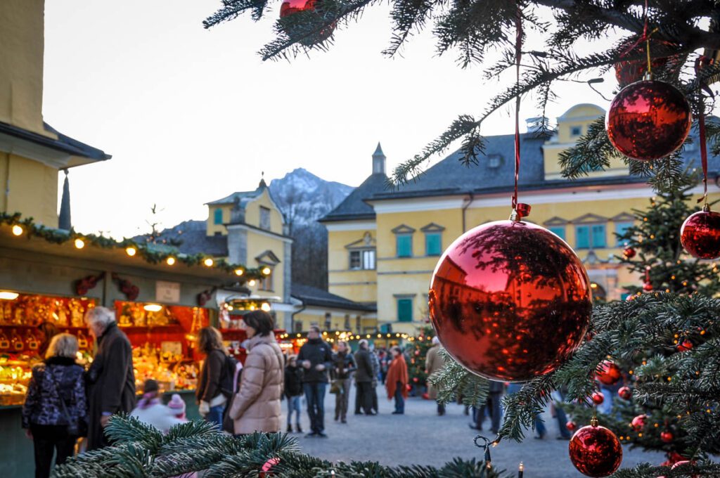 Hellbrunn Palace Christmas market Salzburg Austria