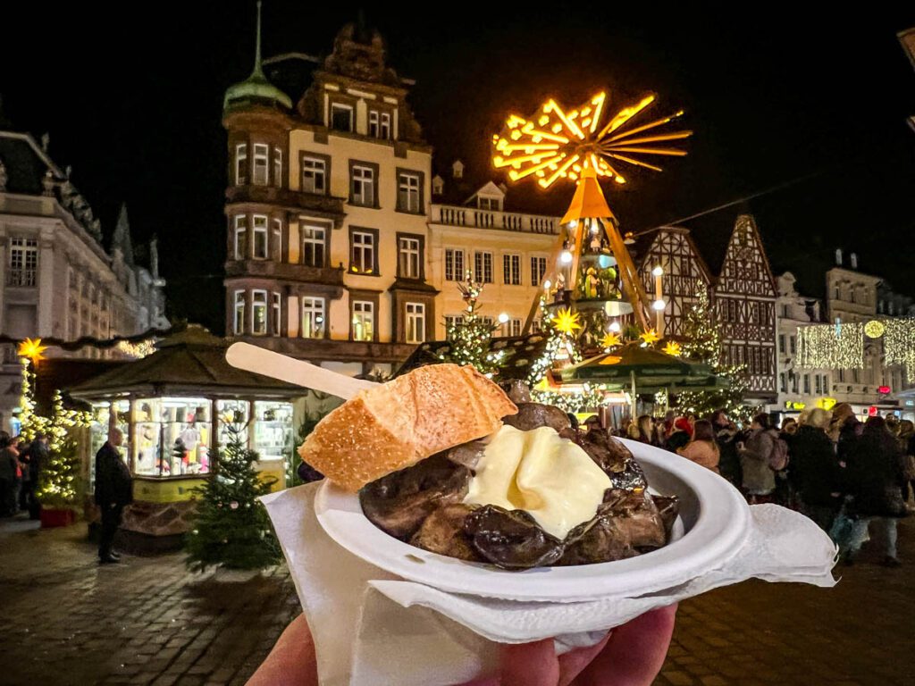 Champignons Christmas market foods