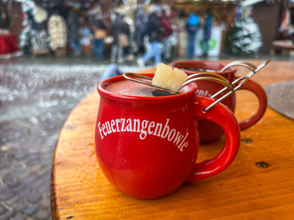 Feuerzangenbowle Christmas market drinks