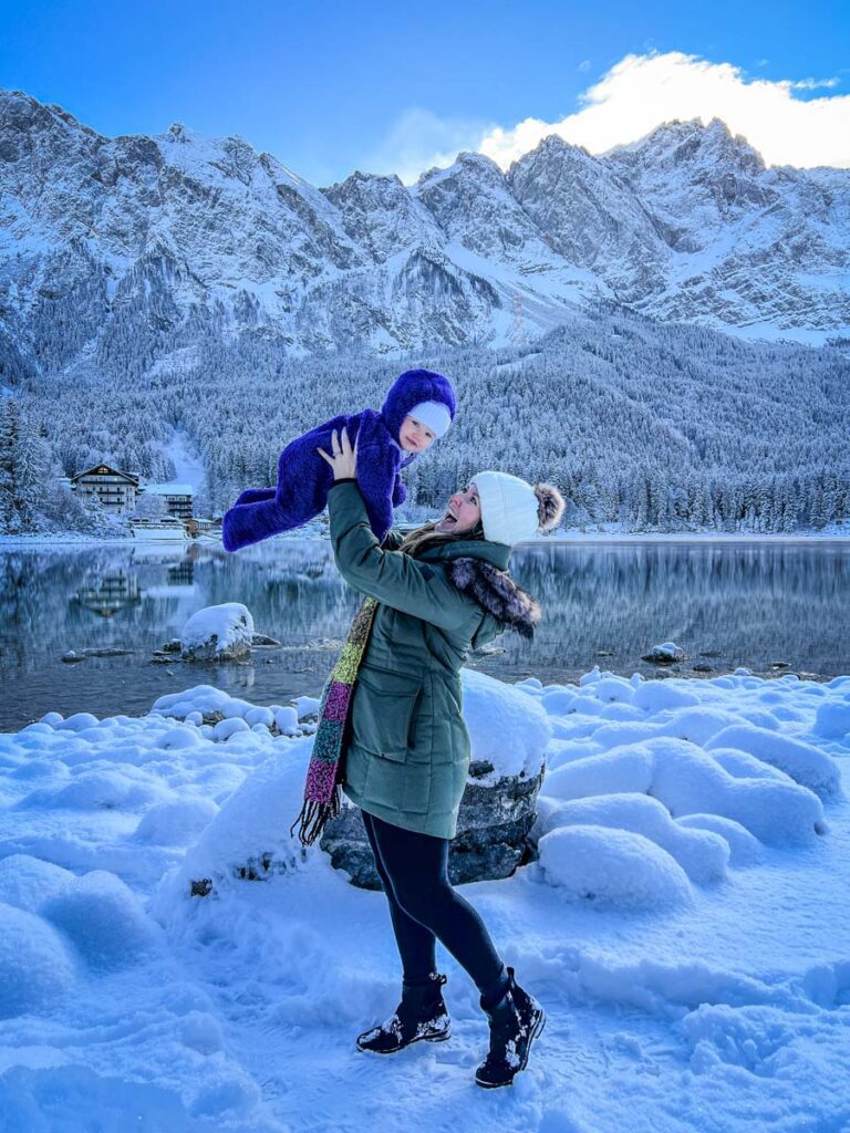 Lake Eibsee Garmisch Germany in winter