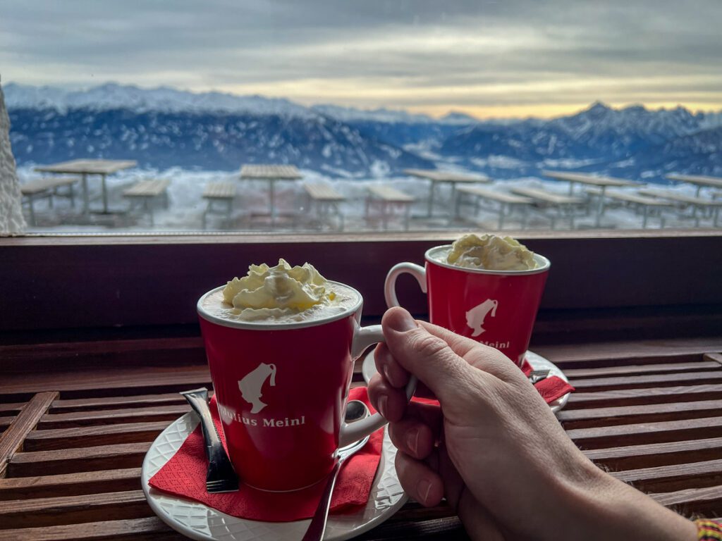 Hot chocolate Christmas market drinks