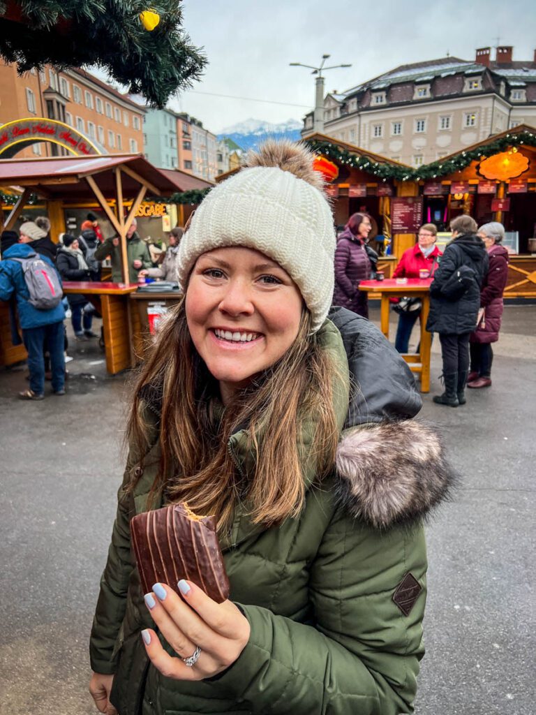 Chocolate Lebkuchen gingerbread Christmas market food