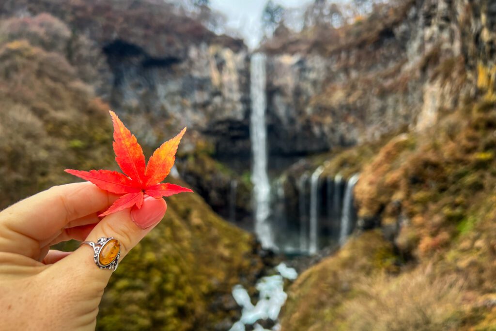 Kegon Falls Japan in autumn