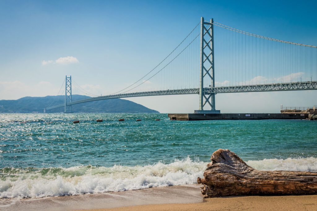 Akashi Kaikyo Bridge Awaji Japan