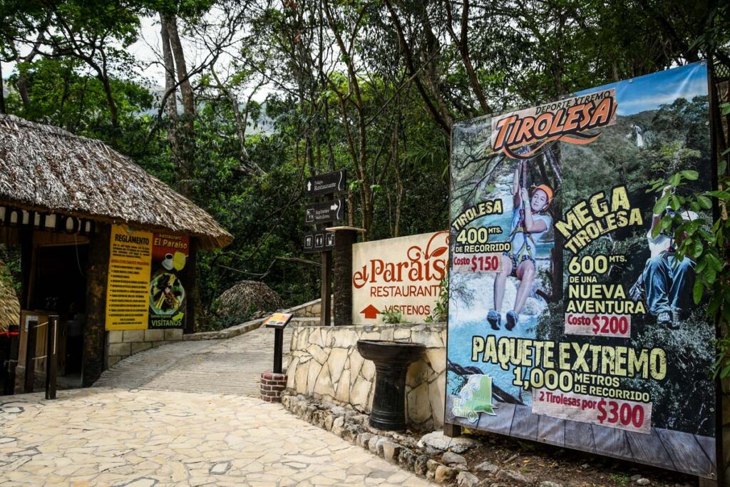 Facilities at El Chiflon waterfalls Chiapas Mexico