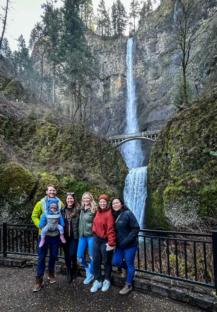 Multnomah Falls with friends Oregon