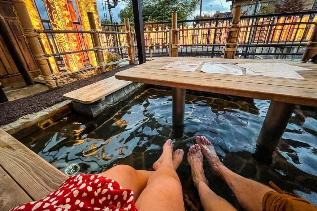 Footbath Arashiyama train station Kyoto Japan