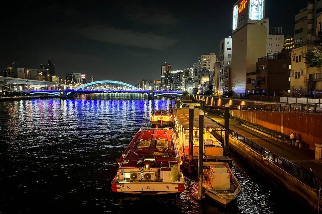 Sumida River cruise Tokyo Japan