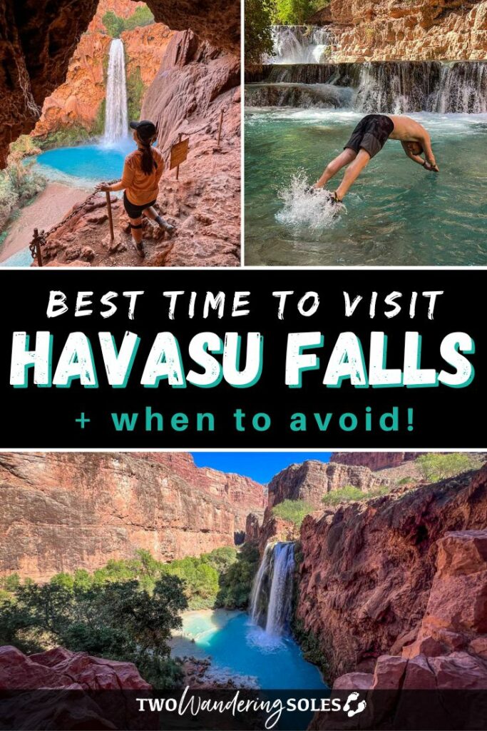 Best time to visit Havasu Falls (Pin E)