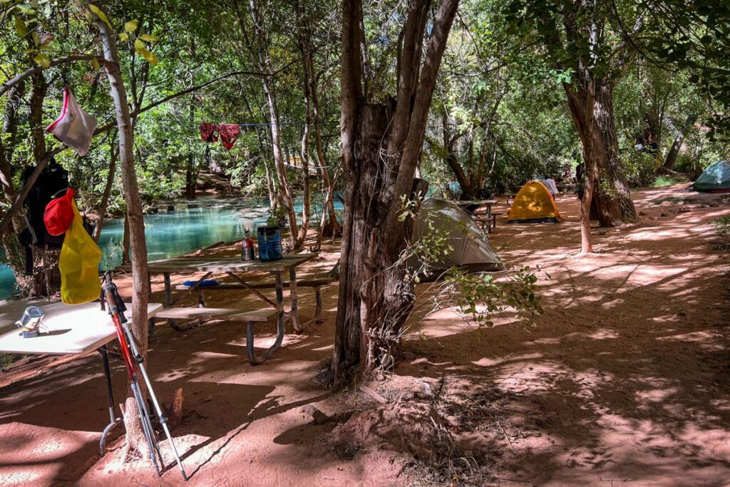 Havasu Falls Campground Havasupai Arizona