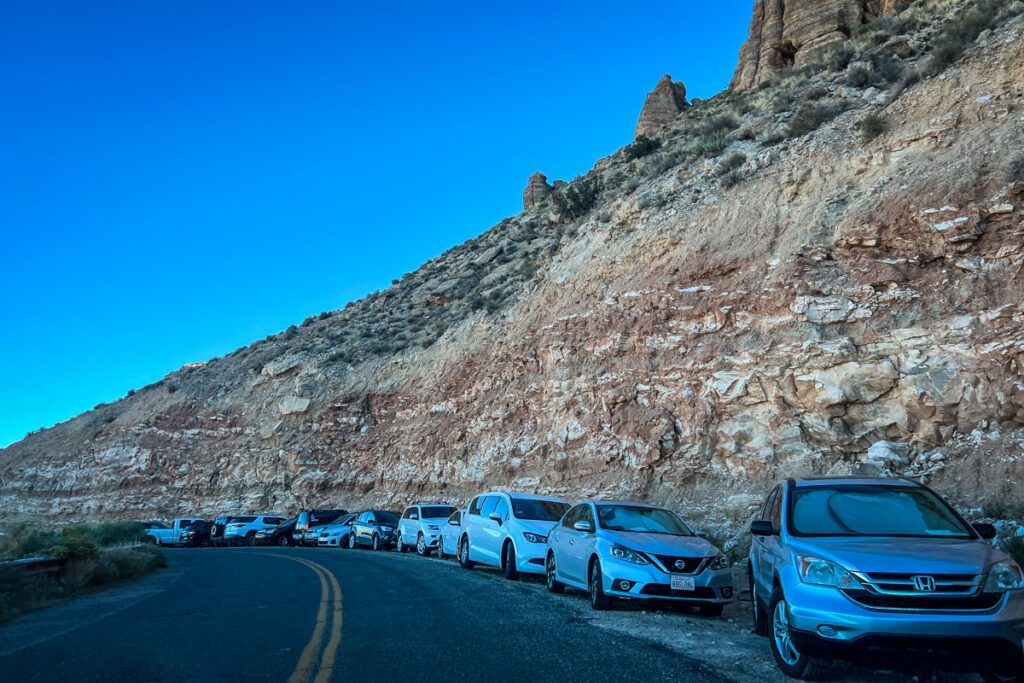 Parking for the Havasu Falls Hike Havasupai Arizona-13