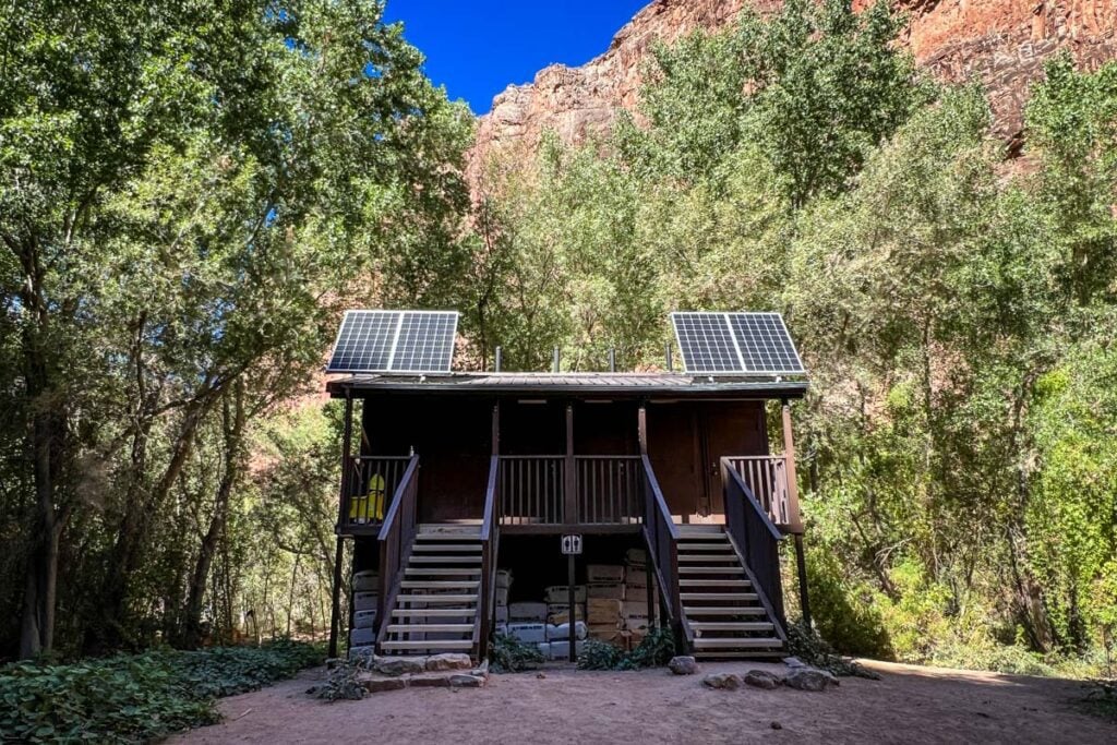 Havasu Falls campground toilets Havasupai Arizona