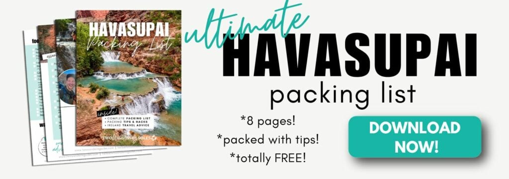 Havasupai Packing list Opt-In banner